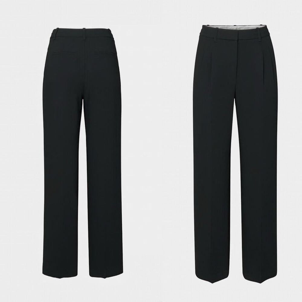 Aritzia The Effortless Pant Black womens size 6 Inseam 27”